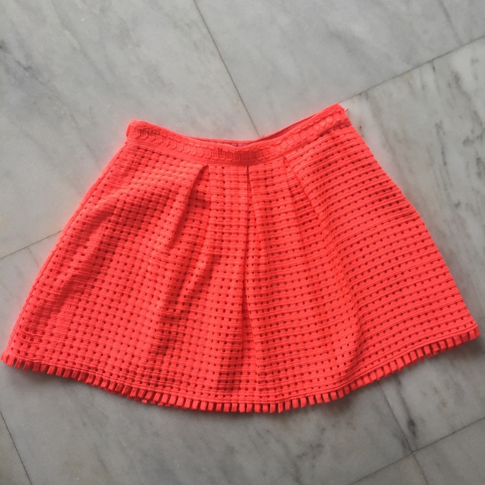 Yoana Baraschi neon coral skirt